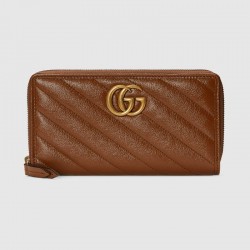 GG Marmont matelassé zip around wallet 443123 0OLFT 2535