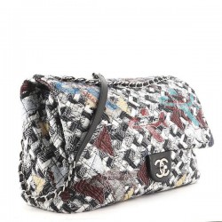 Airlines CC Flap Bag Quilted Tweed with Strass XXL [CC-AFBQTSXXL-309]