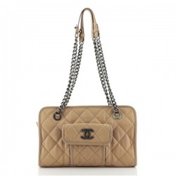 Casual Riviera Chain Shoulder Bag Quilted Calfskin [CC-CRCSBQC-23]