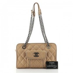 Casual Riviera Chain Shoulder Bag Quilted Calfskin [CC-CRCSBQC-23]