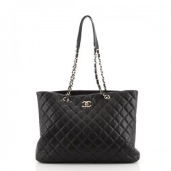 Classic CC Shopping Tote Quilted Caviar Large [CC-CSTQCL-86]