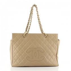 Grand Timeless Shopping Tote Quilted Caviar [CC-GTSTQC-28]