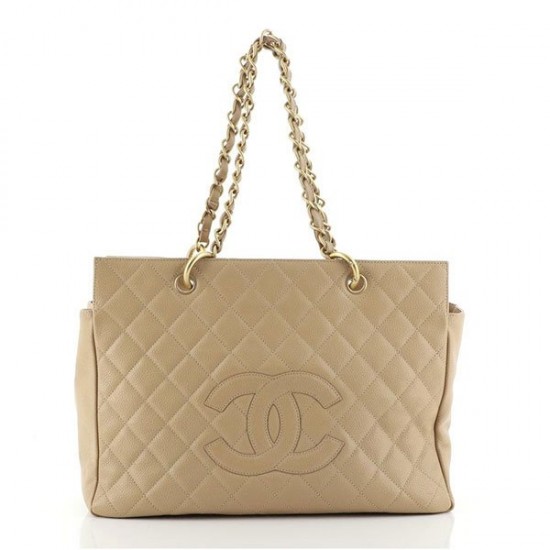 Grand Timeless Shopping Tote Quilted Caviar [CC-GTSTQC-28]