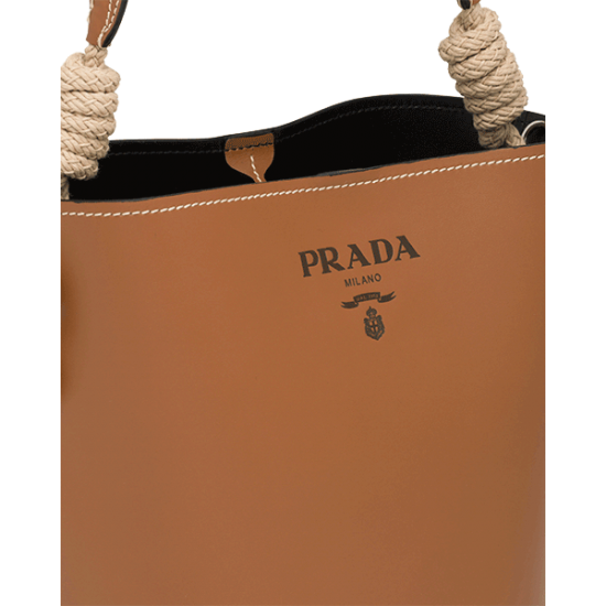Leather Prada Tambour Bucket Bag [PR-LPTBB-1030484]