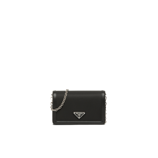 Nylon and leather mini-bag [PR-N-1030667]