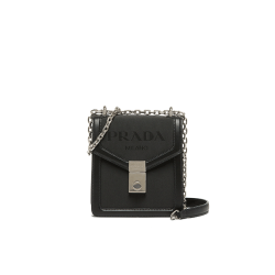 Nylon and leather shoulder bag [PR-N-1030635]