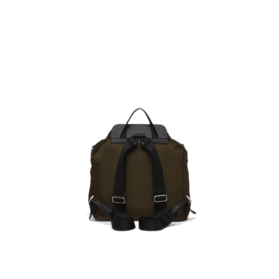Nylon and Saffiano Leather Backpack [PR-NSLB-1030130]