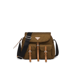 Nylon and Saffiano leather shoulder bag [PR-NS-1030323]