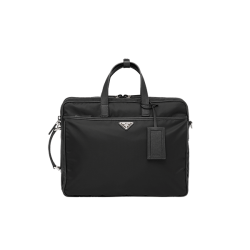 Nylon and Saffiano Leather Work Bag [PR-NSLWB-1030011]