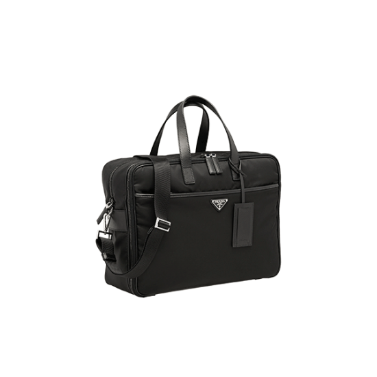 Nylon and Saffiano Leather Work Bag [PR-NSLWB-1030035]