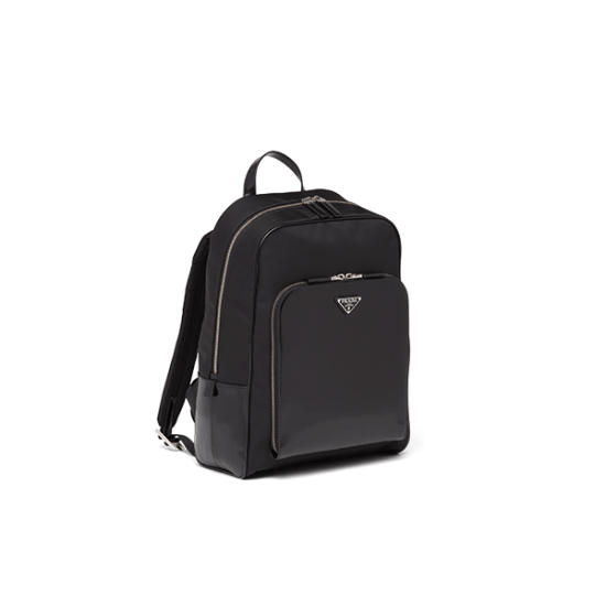Re-Nylon and leather backpack [PR-RN-1030396]