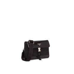Re-Nylon and leather shoulder bag [PR-RN-1030015]
