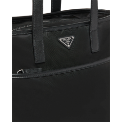 Saffiano leather and nylon tote bag [PR-S-1030347]